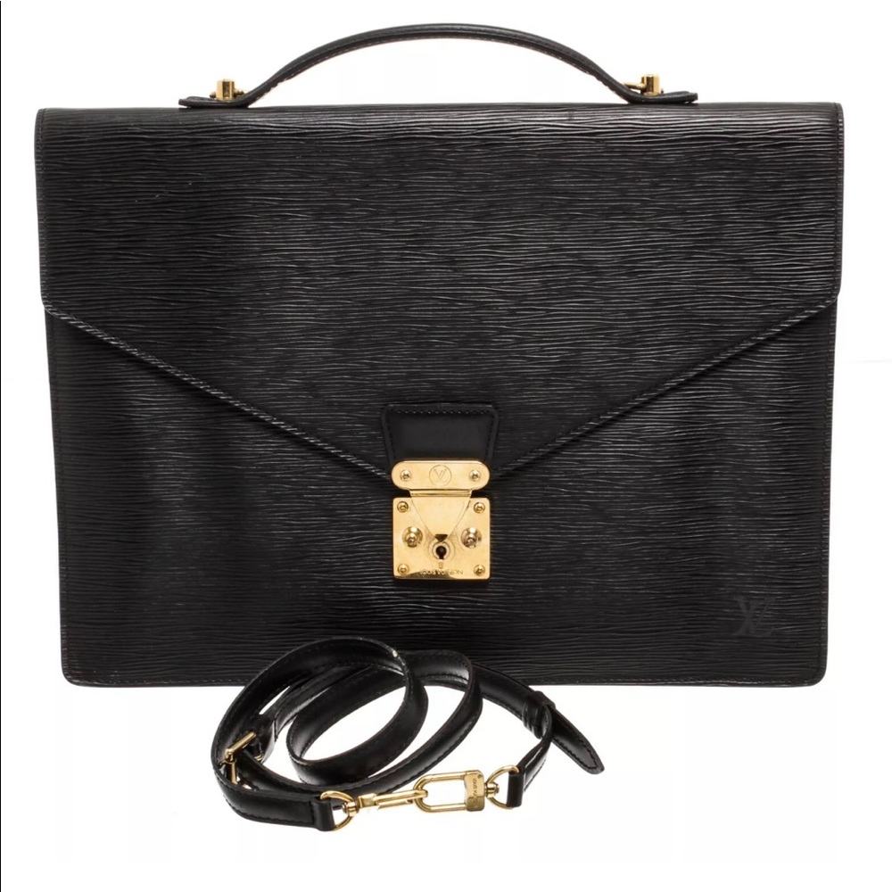 Louis Vuitton Briefcase Black EPI